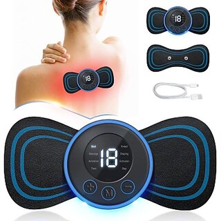Portable Neck Massager with EMS Technology 8 Modes, 19 Strength Levels, Wireless & Rechargeable