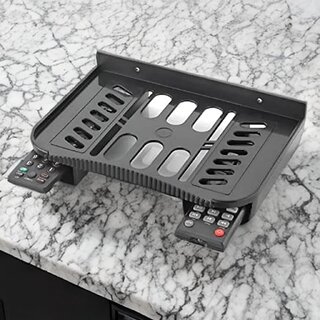 Wall-Mount Shelf, Organizer for Remotes & Media Devices - Black