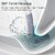 Golf Shape Silicone Toilet Brush with Self-Adhesive Wall Hook Anti-drip Non-Slip Long Handle Quick  Easy Cleaning 1 Pc