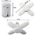 Ultra Bright 4-Blade 28W LED Fan-Shaped Bulb with B22 Holder | Energy-Efficient Lighting for Home & Office (White)