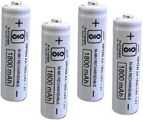 (Pack-4) AA 1800mAh 1.2V Rechargeable Batteries | Ideal for Toys, Trimmers, Remotes & Gadgets