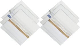 (Set Of 6) Lining Design Men's Handkerchiefs, 100% Pure Cotton & Pocket Square Hankies