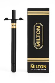 (Pack of 1) MILTON Kitchen Gas Lighter Quality Mark 1 Year Warranty Steel Gas Lighter (Black)