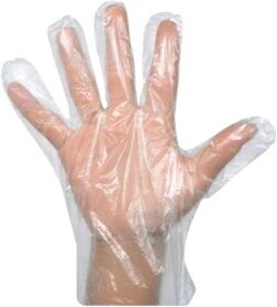 Plastic Transparent Hand Gloves - Hand Protection Hygiene (100 Pcs)
