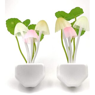 Mushroom LED Night Light with Sensor pack of 2