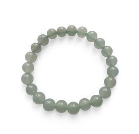 Green Aventurine Bracelet 8mm Energized  Luck, Prosperity  Heart Healing