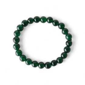 Green Jade Bracelet 8mm Energized  Luck, Harmony  Prosperity
