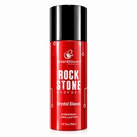 Greenblsum Rock Stone Body Deo - Crystal Bloom (150ml)  Evergreen Long Lasting Fragrance for Men  Women