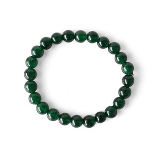 Green Jade Bracelet 8mm Energized  Luck, Harmony  Prosperity