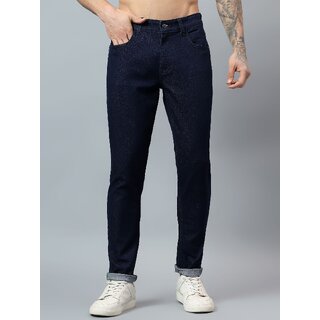 Meghz Dark Blue Slim Fit Mid Rise Ankle Length Jeans