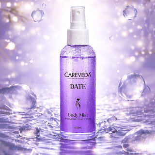 CareVeda Date Body Mist 100ml | Long Lasting Fresh Fragrance Body Spray | Refreshing & Hydrating Perfume Mist for Women | Premium Collection | 100ml