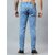 Meghz Light Blue Slim Fit Mid Rise Ankle Length Jeans