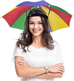 Ahina Foldable Umbrella Hat  Waterproof Hands-Free Head Umbrella for Outdoor Use