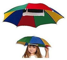 Ahina Hands-Free Umbrella Cap  Adjustable Strap for Comfortable Outdoor Use