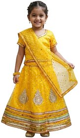 Radha ji Lehenga Yellow Krishna Janamashtami special fancy dress costume
