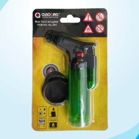 ANK Hub Refillable Jet Flame Torch Lighter Plastic Gas Lighter (Multicolor, Pack of 1)