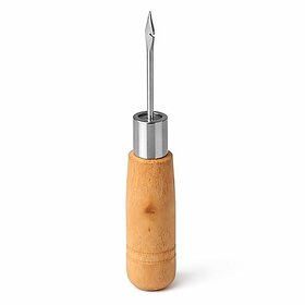Leather Sewing Awl with Wooden Handle, Cobbler Stitching Tool for Shoe Repair, 13.5 cm, Qty (1)