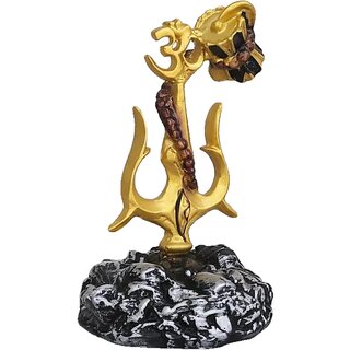 Elegant Shiva Trishul with Damru - Decorative Hindu Home Decor