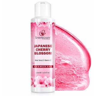 Japanese Cherry Blossom Body Wash 200ml  Moisturizing Shower Gel for Women  Men  100 Vegan Paraben Free  Aloe Vera