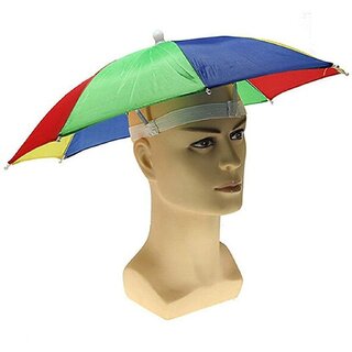 Ahina Compact Folding Umbrella Hat  Portable Hands-Free Protection Gear