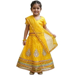 Radha ji Lehenga Yellow Krishna Janamashtami special fancy dress costume