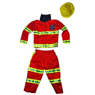Fireman Fancy Dress Brave Hero Helper Costume For Kids