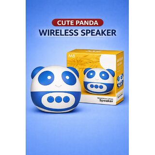 Cute Panda Wireless Bluetooth Speaker M8 | Portable Mini Speaker with HD Sound, Rechargeable Battery & Easy Controls