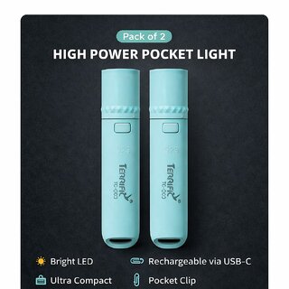 Pack of 2 High Power Pocket Light - (Light Blue)
