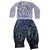 Silver T-shirt sequence and black haram/Western Dance costume for stage performance and party events