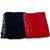 (Pack of 2) Nazneen  Work Dupatta Combo Set | Red & Black Fancy Dupattas with Premium Stone Work | Party & Festive Wear