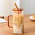 ELVEN Transparent Square Shape Juice Mug Sipper Tumbler  Coffee Mug Sipper with Straw  Borosilicate Glass  400 ML