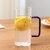 ELVEN Transparent Square Shape Juice Mug Sipper Tumbler  Coffee Mug Sipper with Straw  Borosilicate Glass  400 ML