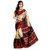 SVB Red Taffeta Paper Silk Printed Saree Without Blouse