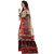 SVB Red Taffeta Paper Silk Printed Saree Without Blouse