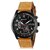 Curren Round Dial Brown Leather Strap Men Quartz Watch for Men