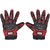 RMA-6007 Romic Leather Motorcycle Full Gloves (Red, Large)