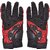 RMA-6007 Romic Leather Motorcycle Full Gloves (Red, Large)