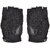 RMA6012  ROMIC MOTORCYCLE HALF HAND GLOVES BLACK-LARGE