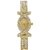 Golden Round Dial Gold Analog Watch For Women.
