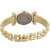 Golden Round Dial Gold Analog Watch For Women.
