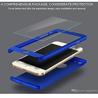UVAA BRAND One plus Five 1+5 ipaky 360 DEGREE FULL BODY PROTECTION Front Back Tempered Case BLUE