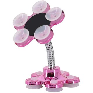 Nucleya Retail  Magic Suction Cup Flower Shape Mobile Phone Holder  // Multi Colour