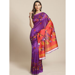 Meia Purple Mysore Silk Saree