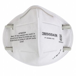 Pack of 1  3M 9004IN Anti-Pollution Respirator Mask | Dust & Mist Protection with Electrostatic Filter (White)