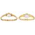 HRV Gold Oval And X Model Women And Gilrs Analog Watch