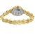 HRV Gold crystal studded chronograph bracelet strap beautiful women Watch