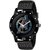 Hrv Men Black Round Dial Strap Analog Watch