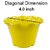 Set of 3 Plant Pots - Flower Design (4 Inch)-Assorted Colours