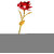 Valentine Day Gifts 24k Red Foil Rose Flower with Beautiful Photo Frame Flower Stand