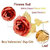 24k Gold Plated Red Leaf Rose Flower With Photo Frame Love Stand
